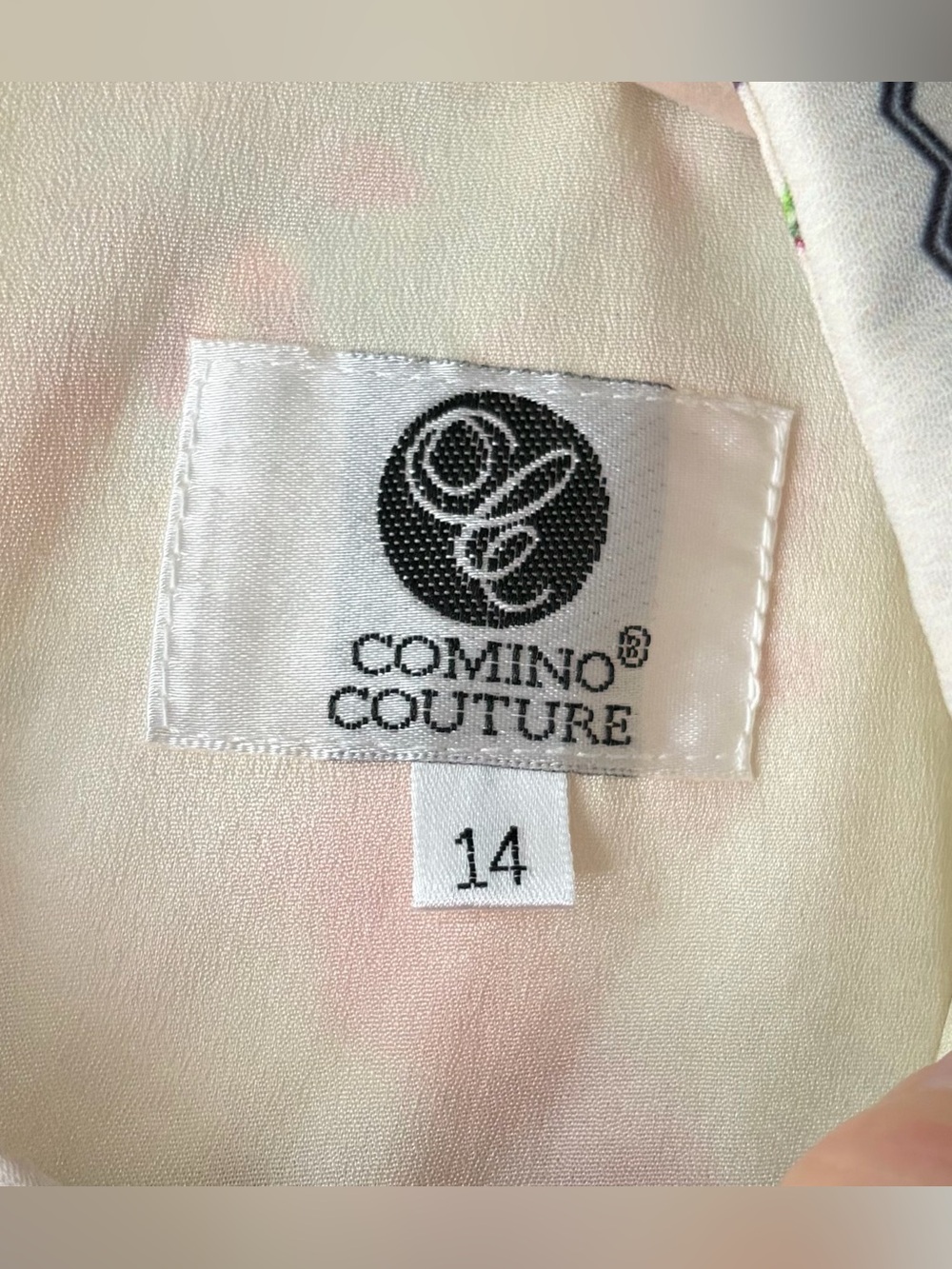 Comino Couture London Folk Print Floral Pleated Boho Luxe Romantic Dress Sz 14 - Picture 3 of 7